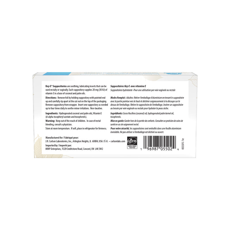 Carlson Key-E Suppositories - 12 inserts