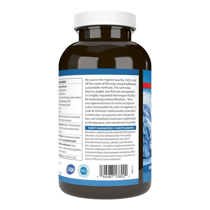 Carlson's Cod Liver Oil Lemon Flavor 300 Softgels