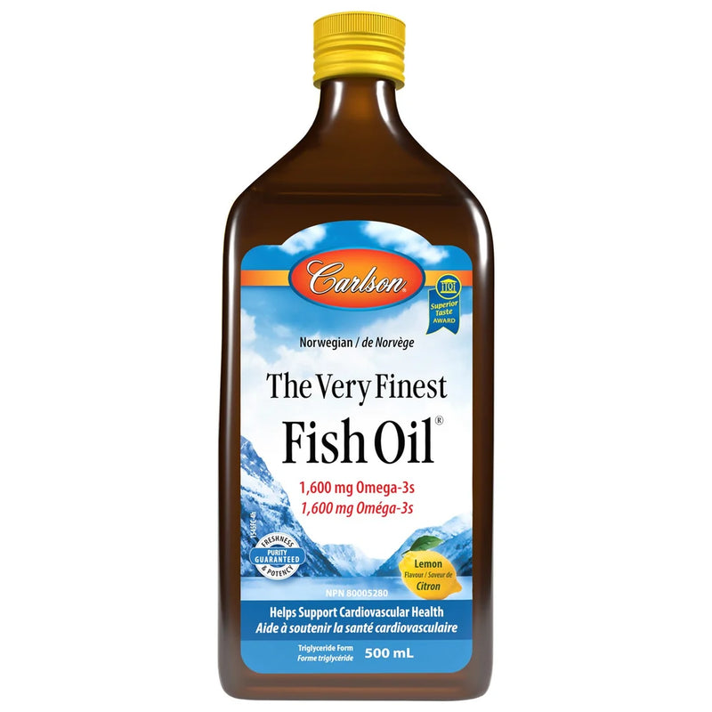 Carlson's Norwegian The Very Finest Fish Oil Natural Lemon 500 ml