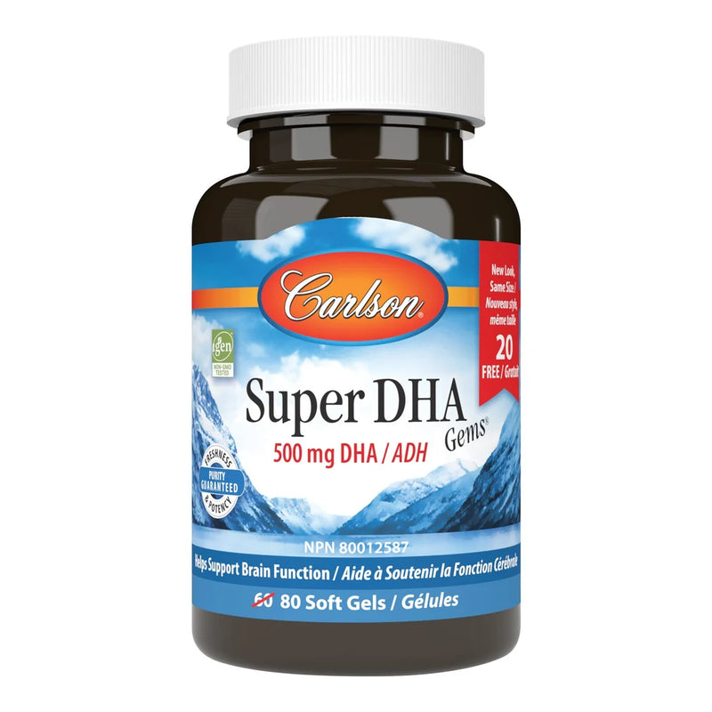 Carlson Super DHA 60 +20 Softgels