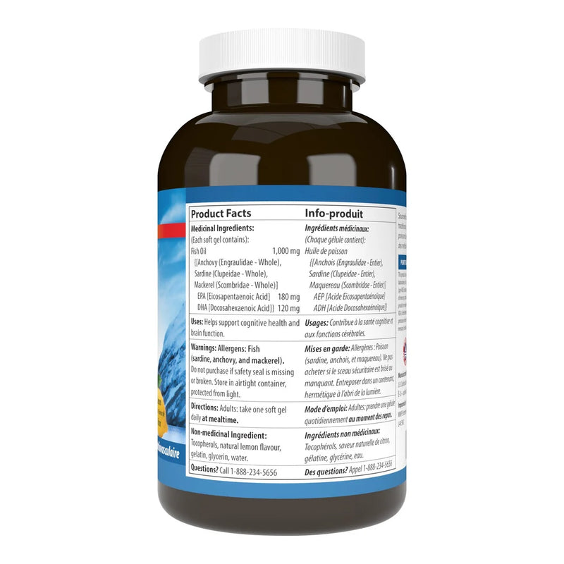 Carlson's The Very Finest Fish Oil Natural Lemon 240 Soft Gels