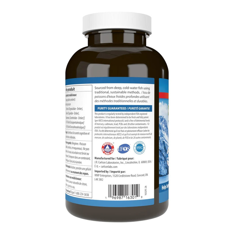 Carlson's The Very Finest Fish Oil Natural Lemon 240 Soft Gels