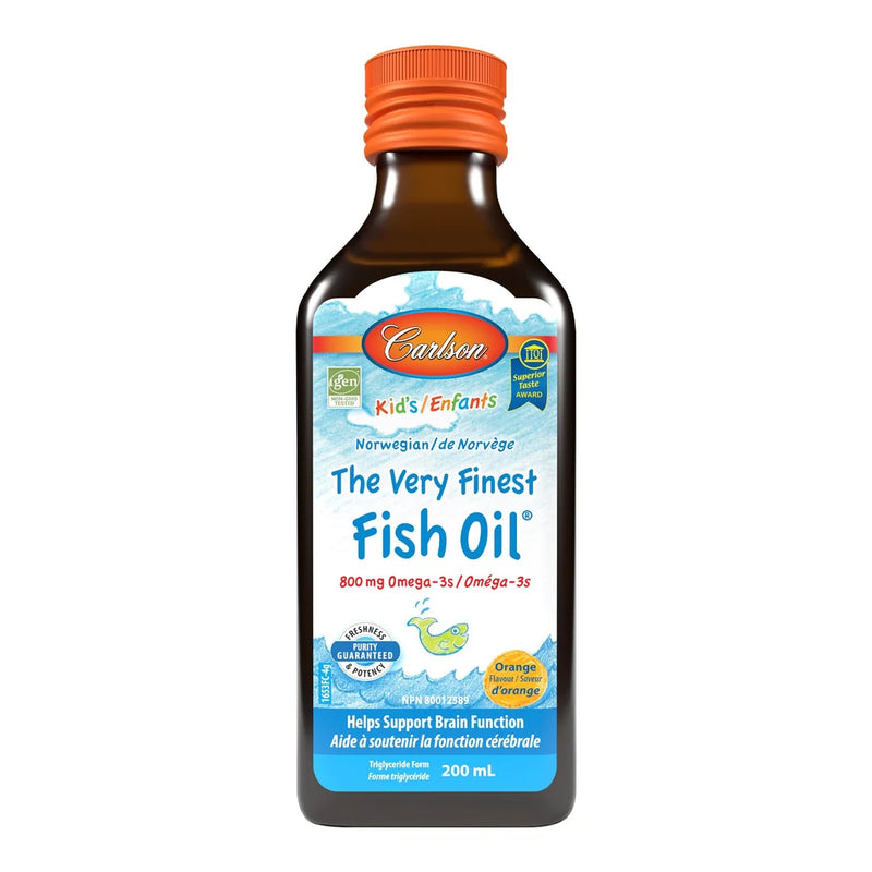 Carlson's Kid's Norwegian The Very Finest Fish Oil Natural Orange 800 mg 200 ml