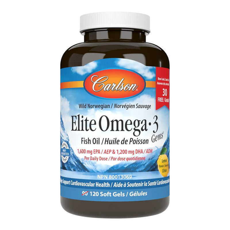 Carlson's Elite Omega-3 Gems 120 Softgels