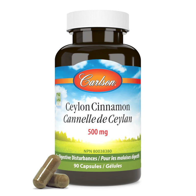 Carlson's Ceylon Cinnamon 500 mg 90 Capsules