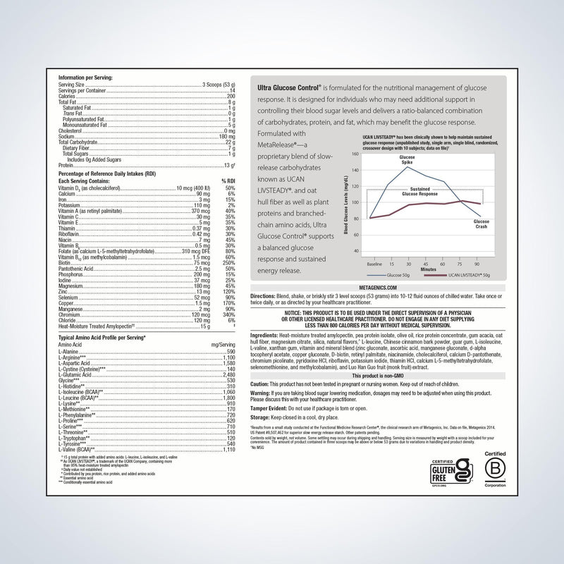 Metagenics Ultra Glucose Control Vanilla 742g