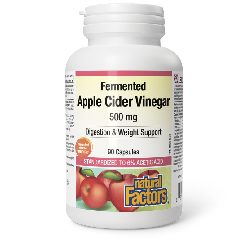 Natural Factors Apple Cider Vinegar 500mg 90 Capsules
