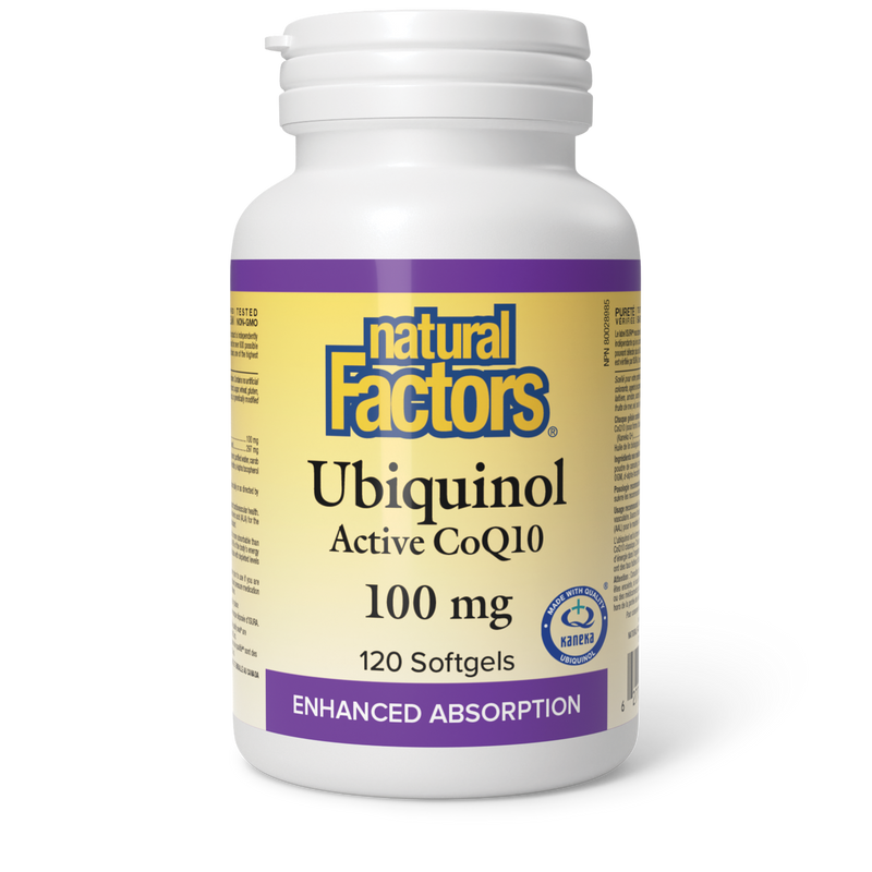 Natural Factors Ubiquinol Active CoQ10 100mg 120 Softgels