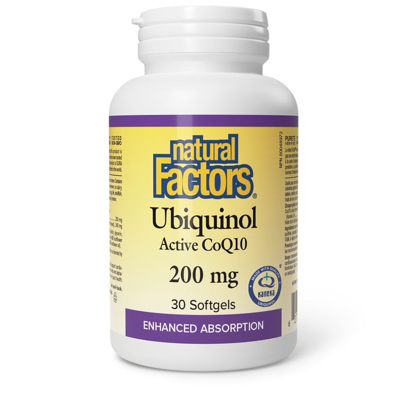 Natural Factors Ubiquinol Active CoQ10 200mg 30 Softgels