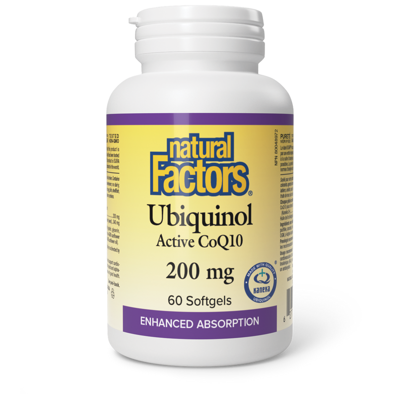 Natural Factors Ubiquinol CoQ10 200mg 60 Softgels