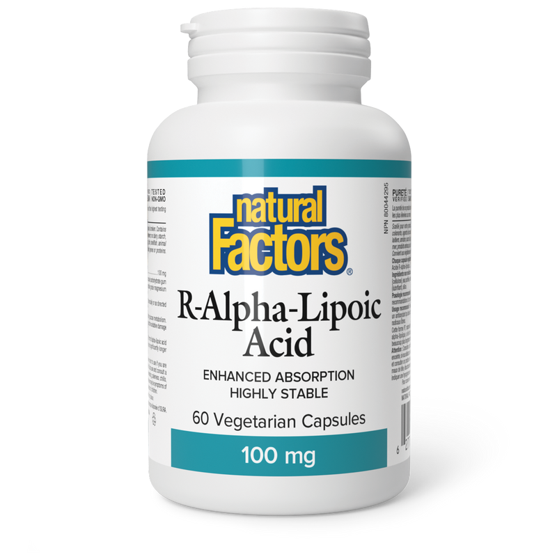 Natural Factors R-Alpha-Lipoic Acid 100mg 60 Veggie Caps