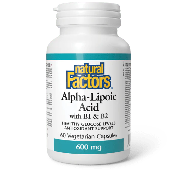 Natural Factors Alpha Lipoic Acid with B1 & B2 60 Veggie Caps