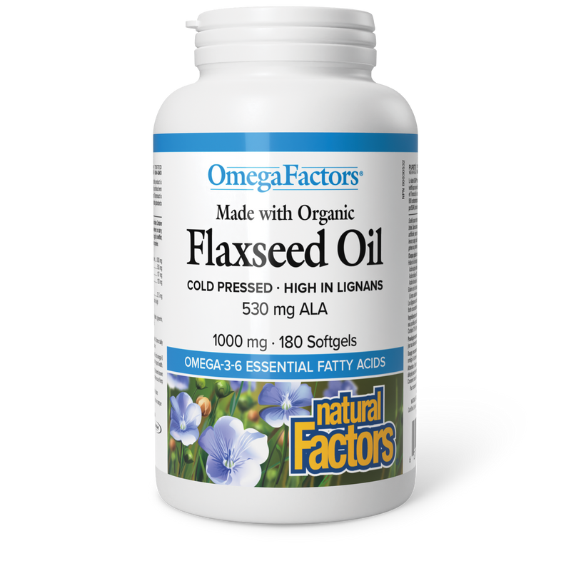 Natural Factors Flax Seed Oil 1000mg 180 Softgels