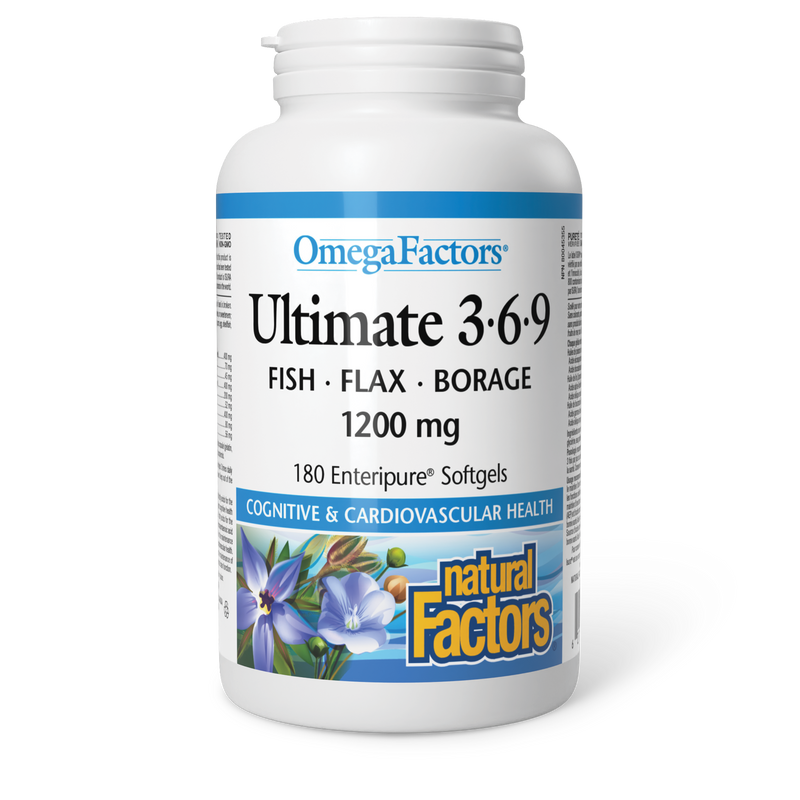 Natural Factors Omega Factors 3-6-9 180 Softgels