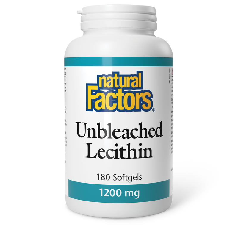 Natural Factors Unbleached Lecithin 1200mg 180 Softgels