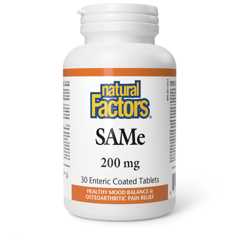 Natural Factors SAMe 200mg 30 Tabs