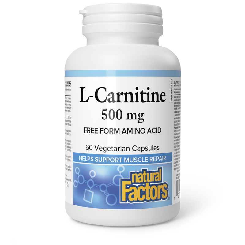 Natural Factors L-Carnitine 500mg 60 Veggie Caps