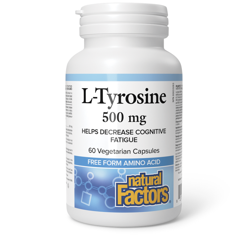 Natural Factors L-Tyrosine 500mg 60 Veggie Caps