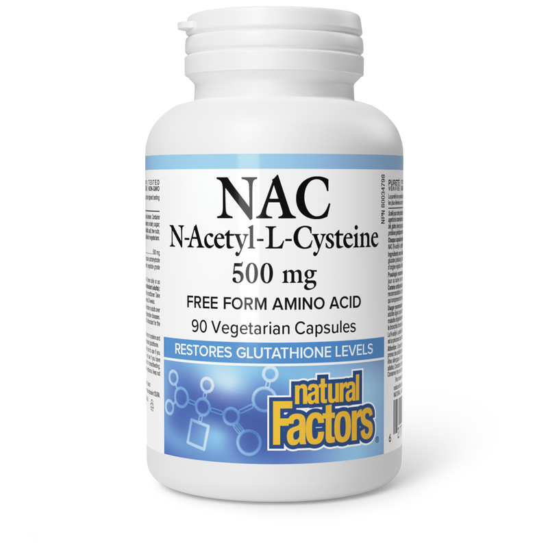 Natural Factors N-Acetyl-L-Cysteine 500mg 90 Veggie Caps