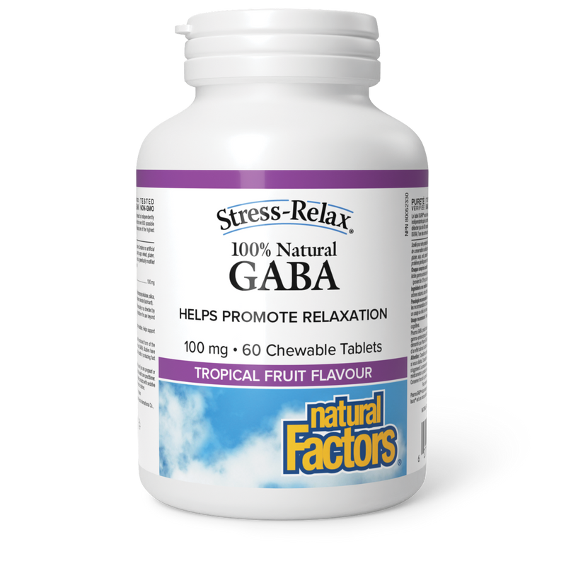 Natural Factors Pharma GABA 100 mg 60 Chewable Tablets