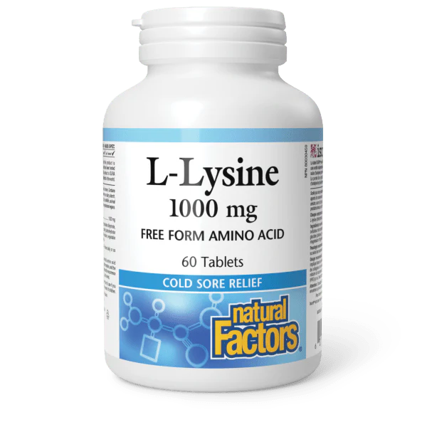 Natural Factors L-Lysine 1000mg 60 Tabs