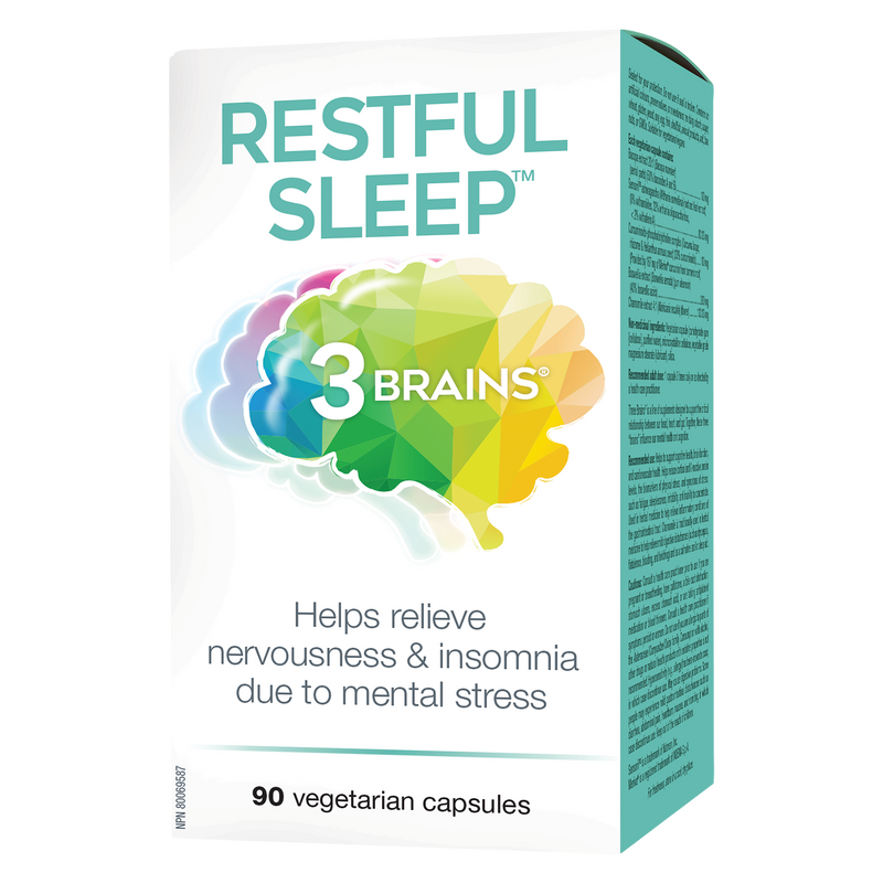 3Brains Restful Sleep 90 Veggie Caps