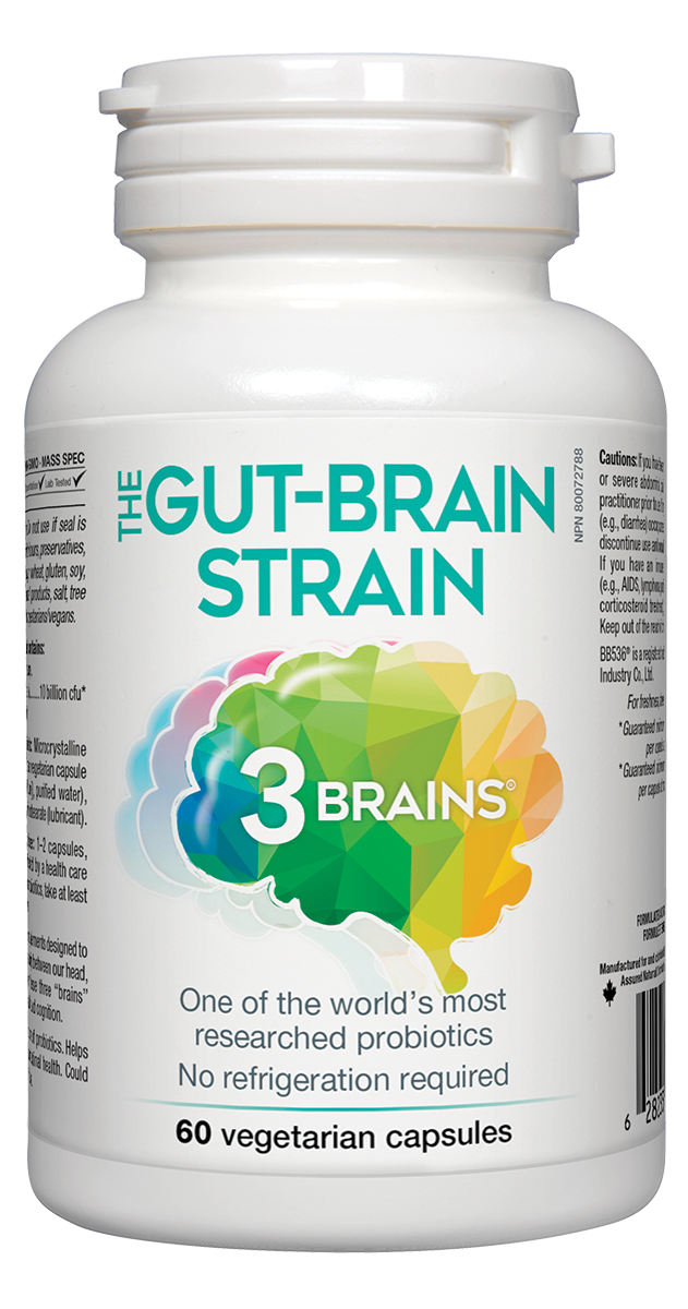 3Brains The-Gut Brain Strain 60 Veggie Caps