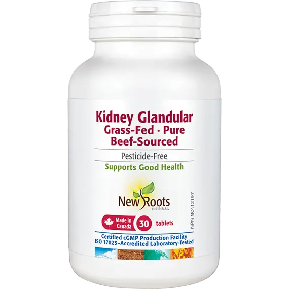 New Roots Kidney Glandular Grass fed - Pure Beef-Sourced