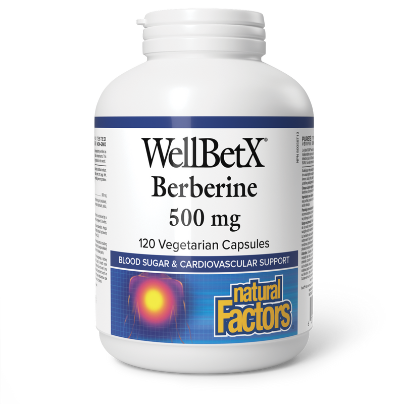 Natural Factors WellBetX Berberine 500mg 120 Veggie Caps