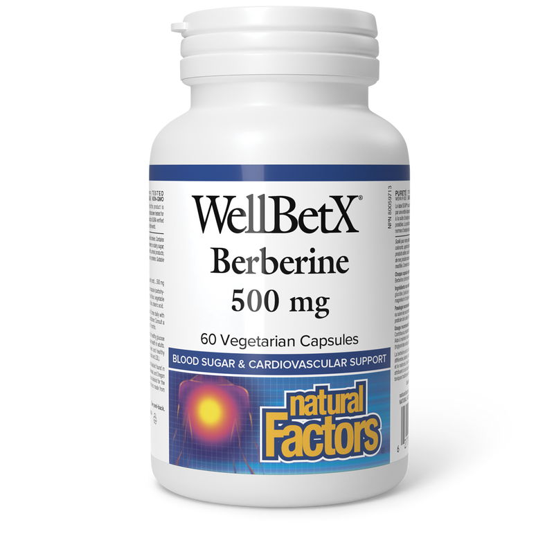Natural Factors WellBetX Berberine 500mg 60 Veggie Caps