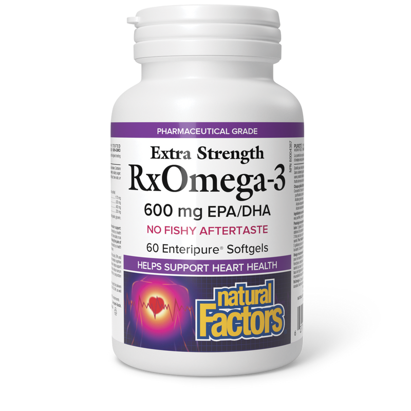 Natural Factors Rx Omega-3 Extra Strength 600mg 60 Softgels