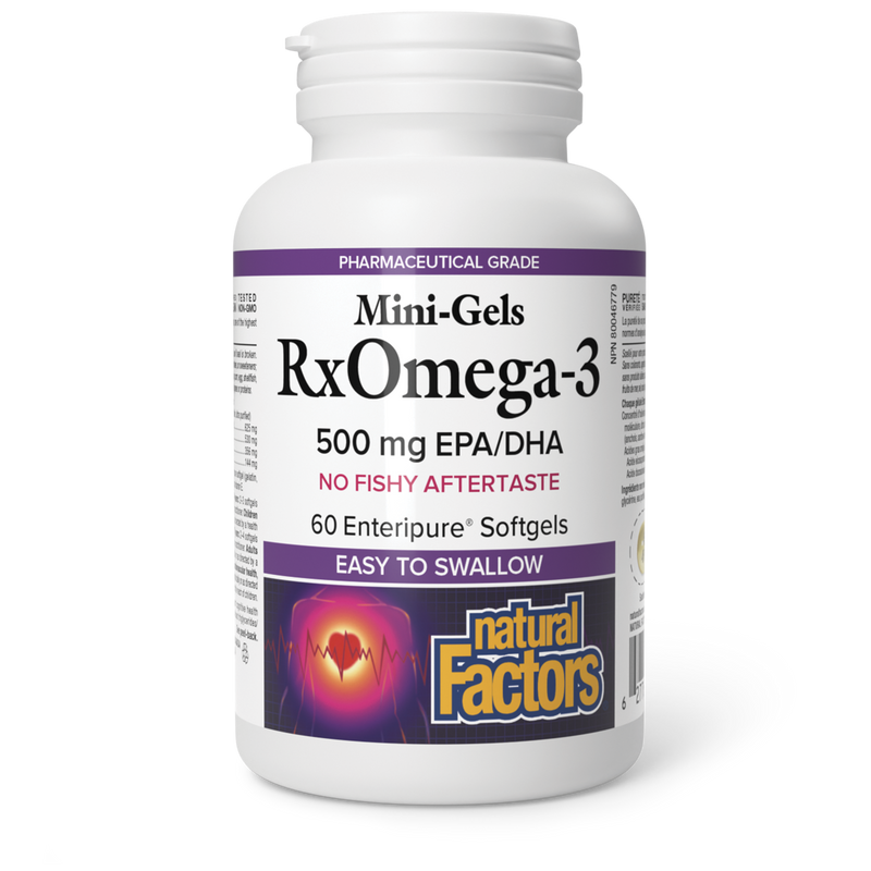 Natural Factors Rx Omega-3 Mini Gels 500mg 60 Softgels