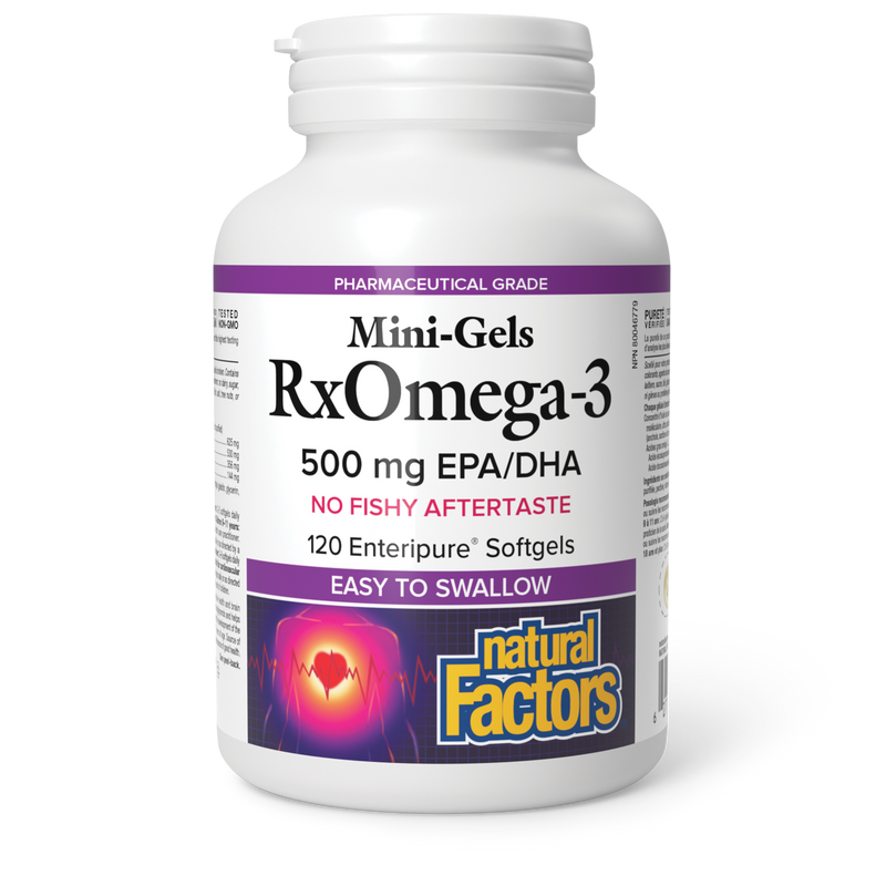 Natural Factors Mini-Gels Rx Omega-3  Mini-Gels 500mg EPA/DHA 120 Softgels