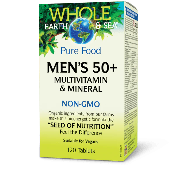 Whole Earth Sea Pure Food Men's Multivitamin & Minerals 50+ 120 Tabs