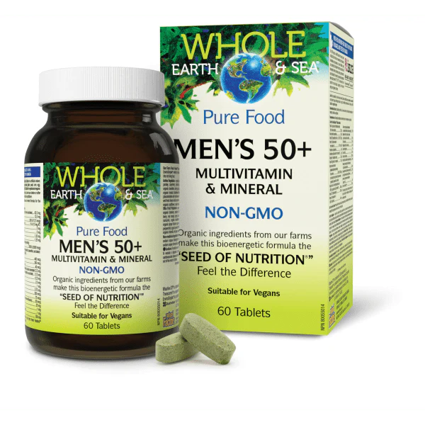 Whole Earth Sea Pure Food Men's Multivitamin & Minerals 50+ 120 Tabs