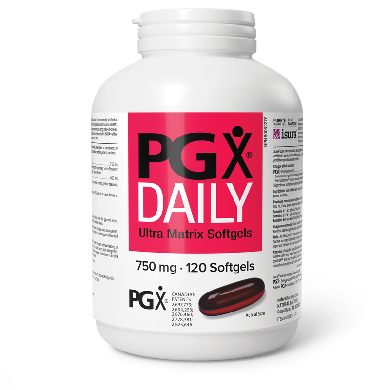 Natural Factors PGX Daily Ultra Matrix 750mg 120 Softgels