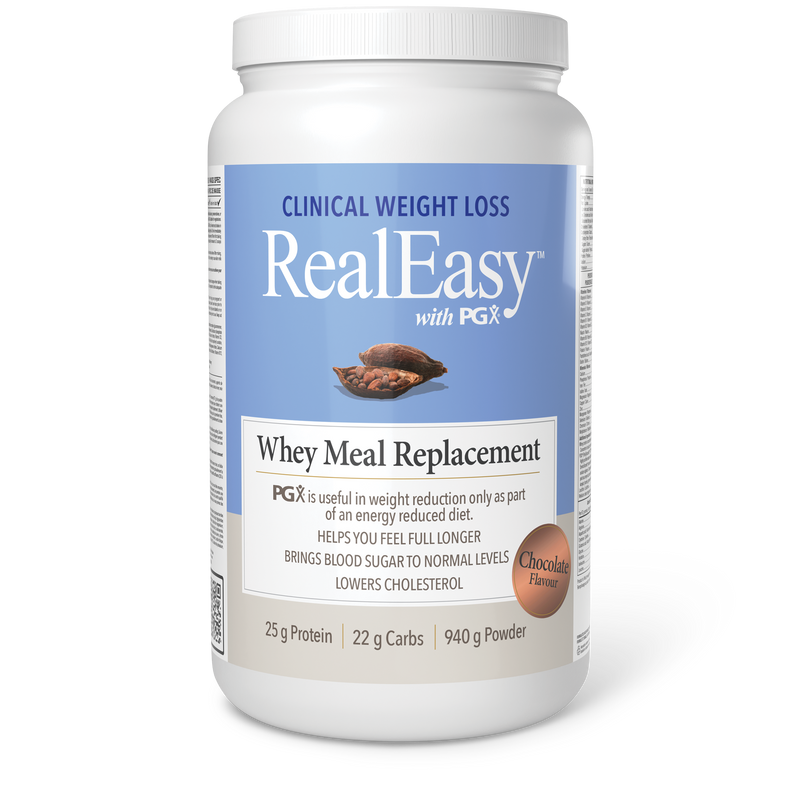 Natural Factors Real Easy With PGX Whey Meal Replacement Chocolate 940g