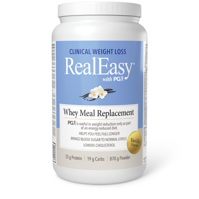 Natural Factors Real Easy With PGX Whey Meal Replacement Vanilla 870g