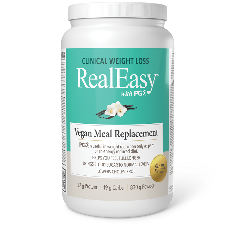 Natural Factors RealEasy With PGX Vegan Meal Replacement Vanilla 830 g