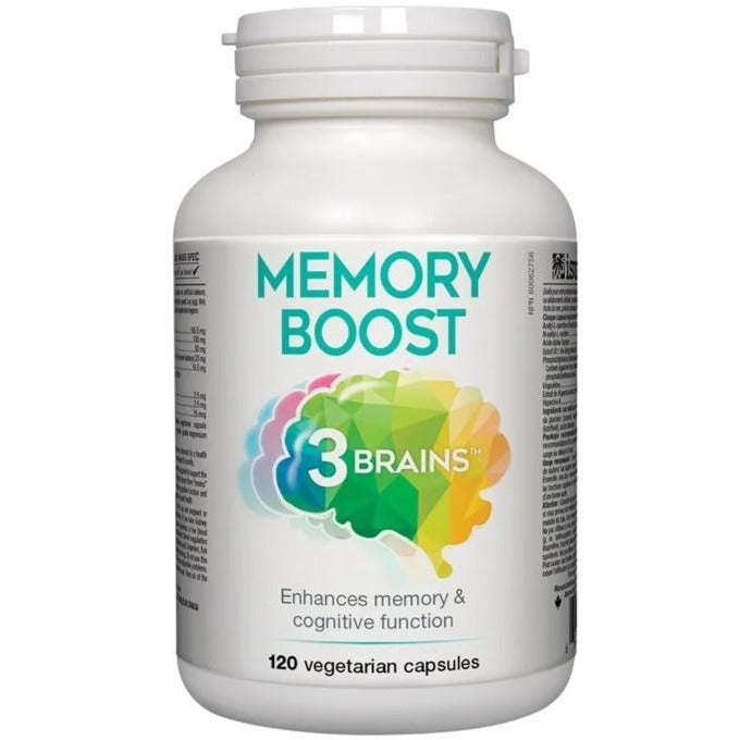 3Brains Memory Boost 120 Veggie Caps Supplements - Cognitive Health at Village Vitamin Store