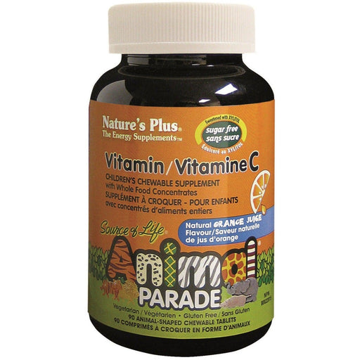 Natures Plus Animal Parade Sugar-Free Vitamin C Children’s Chewables Orange 90 Tablets Supplements - Kids at Village Vitamin Store