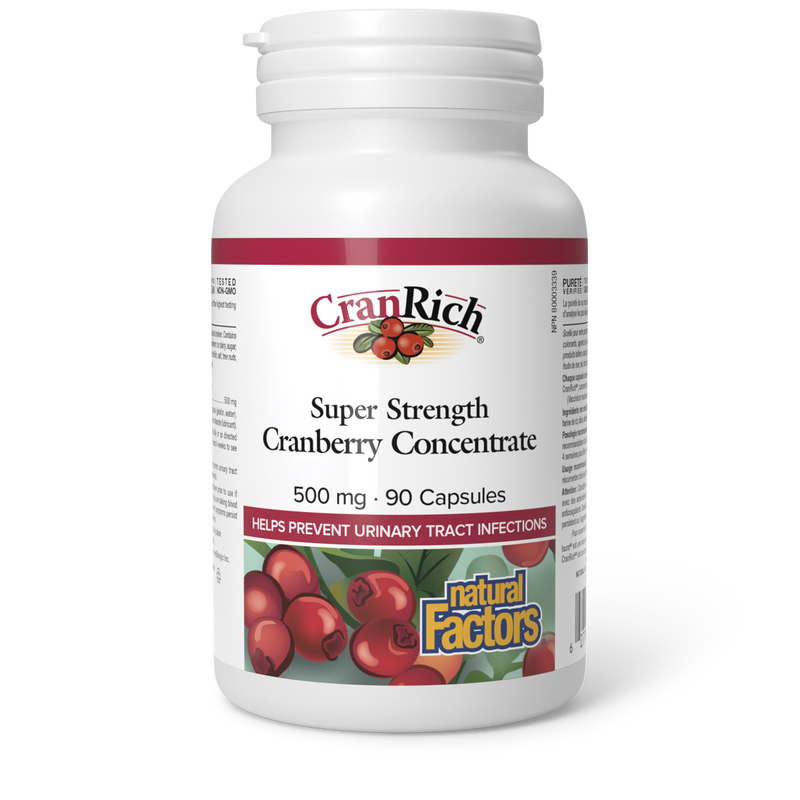 Natural Factors Cranrich Super Strength Cranberry Concentrate 500mg 90 Caps