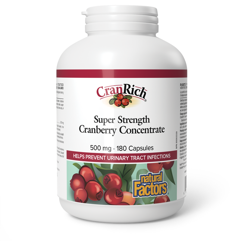 Natural Factors CranRich Super Strength Cranberry Concentrate 500mg 180 Caps
