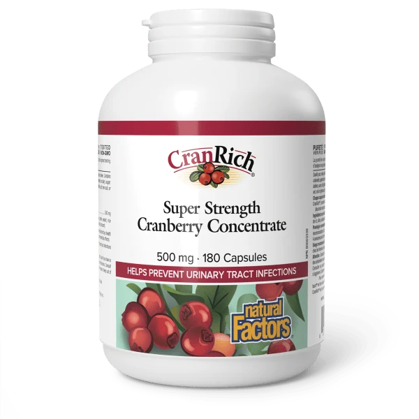 Natural Factors CranRich Super Strength Cranberry Concentrate 500mg 180 Caps