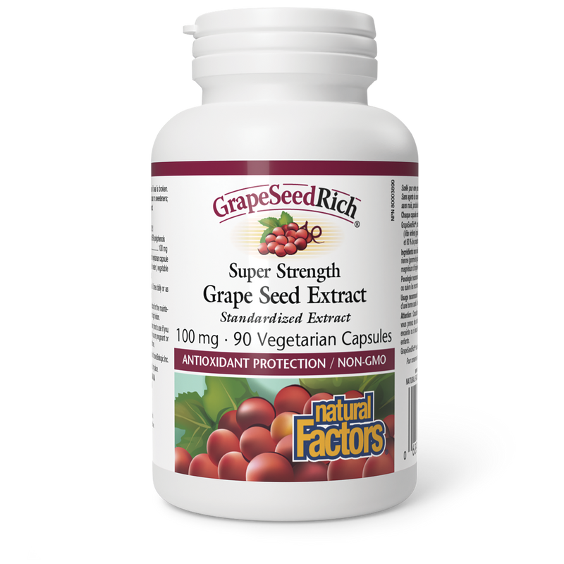 Natural Factors GrapeSeedRich Grape Seed Extract 100mg 90 Veggie Caps