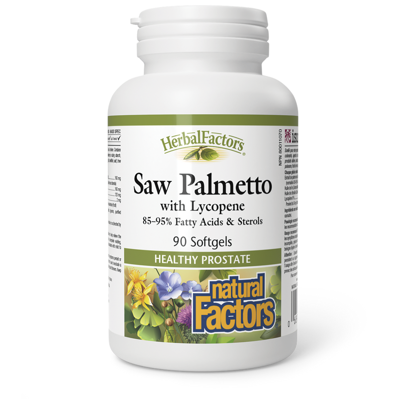 Natural Factors Saw Palmetto With Lycopene 90 Softgels