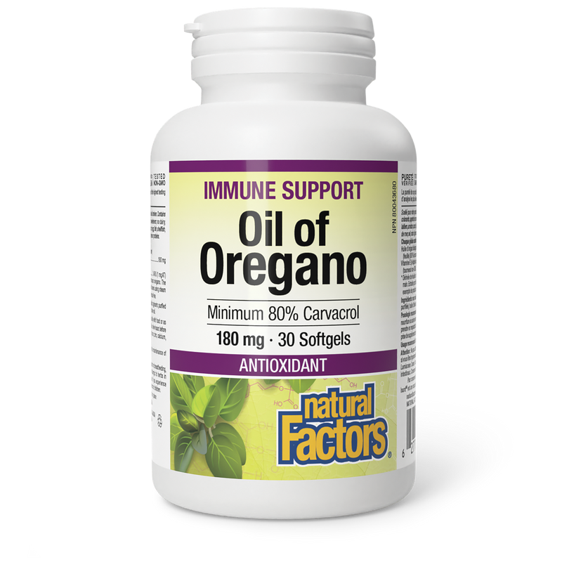 Natural Factors Oil of Oregano 30 Softgels