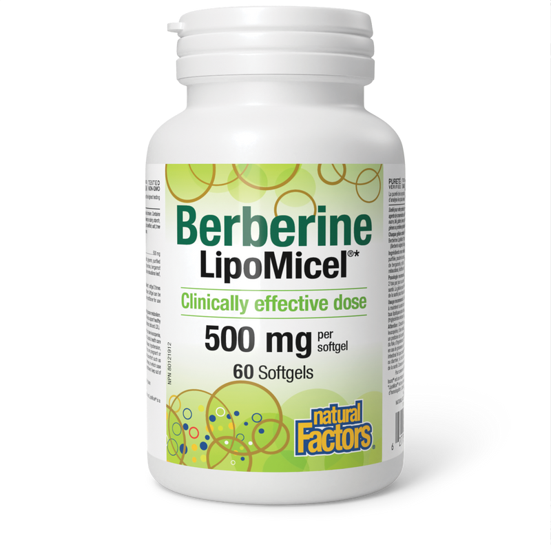 Natural Factors Berberine LipoMicel 500 mg 60 softgels
