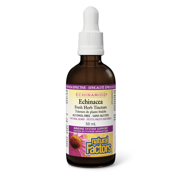 Natural Factors Echinacea Berry Alcohol free Fresh Herb Tincture 50ml