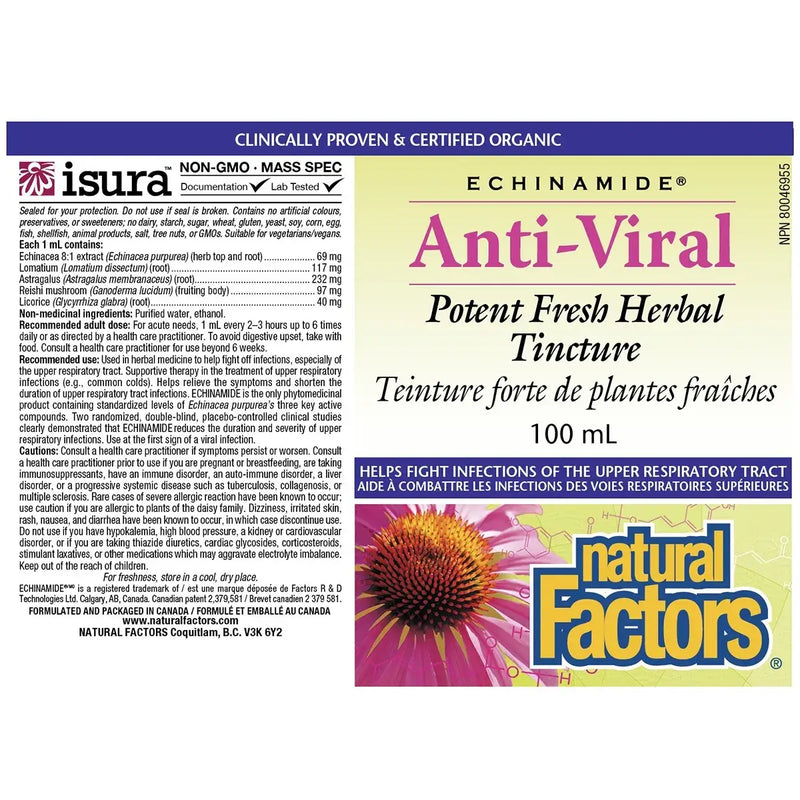 Natural Factors Echinamide Anti-Viral Tincture 100mL